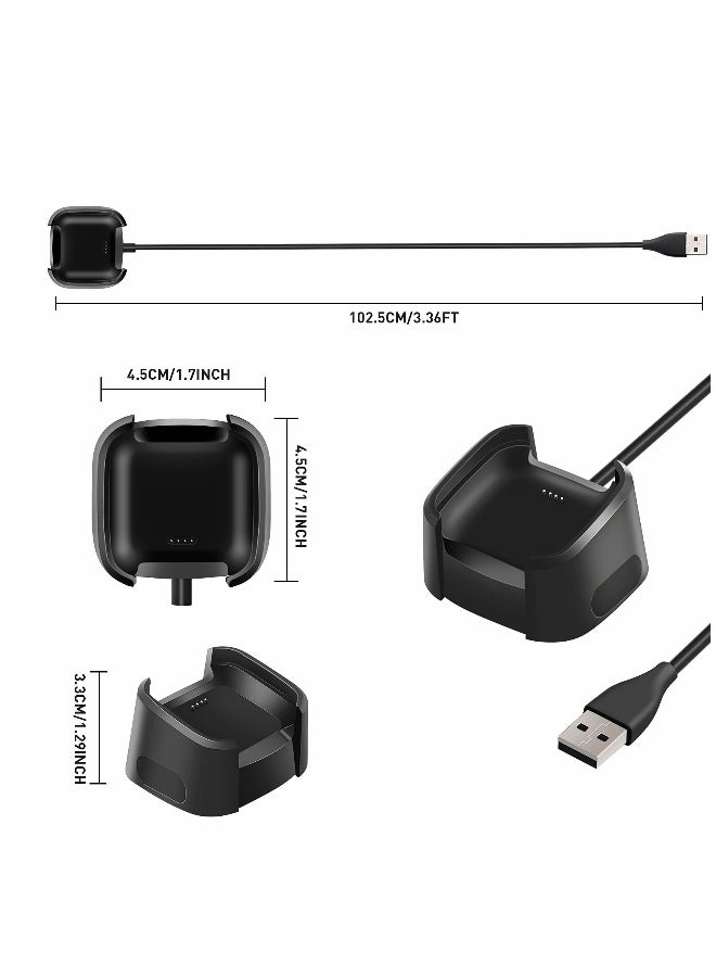 Replacement Charger Compatible with Fitbit Versa 2 Charger, Charger Dock Cradle Replacement USB Charging Cable Cord Charger Stand Adapter for Fitbit Versa 2 Charging Station - Image 5
